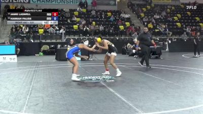 131 lbs Cons. Round 3 - Jamie Laswell, Fort Hays State vs Hannah Palise, Grand Valley State