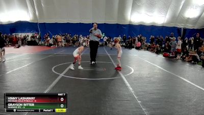 48 lbs Round 1 (6 Team) - Vinny Lashaway, Michigan Gold Pitbulls vs Grayson Ritter, Warrior RTC