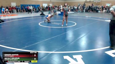 130lbs Cons. Round 2 - Ginger Santos, Ephrata (Girls) vs Nicole Wilhour, Cottage Grove (Girls)