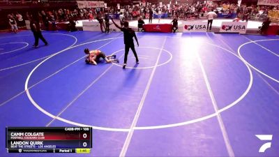 106 lbs Quarterfinal - Camm Colgate, Foothill Cougars Club vs Landon Quirk, Beat The Streets - Los Angeles