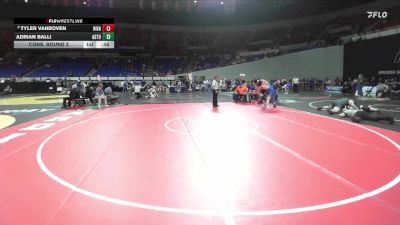 4A Boys 285 lbs Cons. Round 2 - Tyler VanBoven, Hidden Valley Boys vs Adrian Balli, Astoria Boys