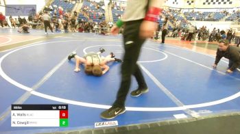 85 lbs Quarterfinal - Aiden Walls, Black Fox Wrestling Club vs Noah Cowgill, Pryor Tigers