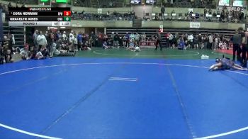 80 lbs Round 1 - Cora Newman, Rochester Panthers Wresting vs Gracelyn Jones, Outlaw Wrestling Club
