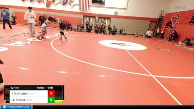 107-114 lbs Round 3 - Bryson Kayser, Goldendale Grapplers Youth Wrestling vs Yuriana Rodriguez, Eagle Point Youth Wrestling Club