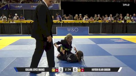 Hayden Blair Gibson vs Kailana Joyce Marks 2026 Pan Kids Jiu-Jitsu IBJJF Championship