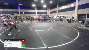 123 lbs Round Of 16 - Pablito Rodriguez, Alamosa vs Mckenna Manago, Honey Badgers