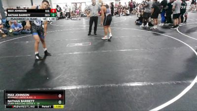 150 lbs Placement (4 Team) - Max Johnson, Reverence United Black vs Nathan Barrett, Storm Wrestling Center A