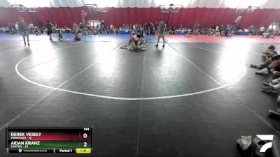 144 lbs Round 3 (16 Team) - Aidan Kranz, Canton vs Derek Vesely, Marathon