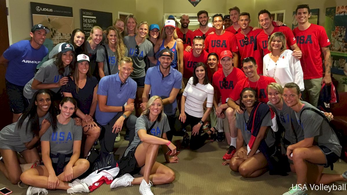 MLB's Angels Host Sendoff for USA Olympic Volleyball Teams