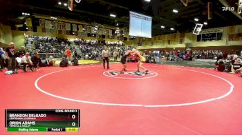 215 lbs Cons. Round 3 - Orion Adams, Temecula Valley vs Brandon Delgado, Centennial (Corona)