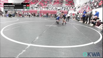 61 lbs Round Of 16 - Mateo Rascon, Bridge Creek Youth Wrestling vs Tobias Cagle, Choctaw Ironman