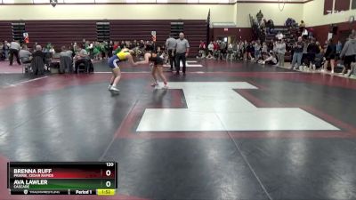 120 lbs Round 2 - Brenna Ruff, Prairie, Cedar Rapids vs Ava Lawler, Cascade