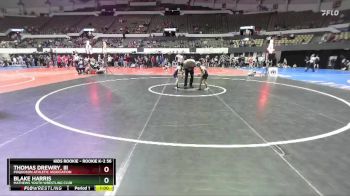 Rookie K-2 56 Cons. Round 5 - Thomas Drewry, Iii, Poquoson Athletic Association vs Blake Harris, Mathews Youth Wrestling Club