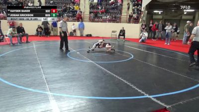 65_B lbs Round Of 64 - Kayden Baker, Northern York vs Josiah Erickson, Mahanoy Area