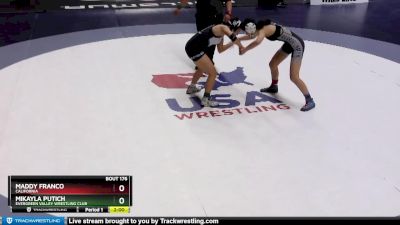 117 lbs Semifinal - Maddy Franco, California vs Mikayla Putich, Evergreen Valley Wrestling Club