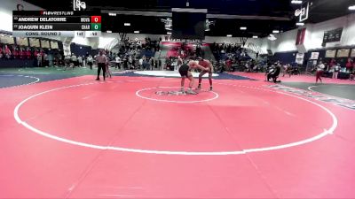 215 lbs Cons. Round 3 - Andrew DeLaTorre, Moreno Valley vs Joaquin Klein, Charter Oak