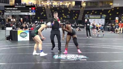 138 lbs Cons. Round 3 - Kyra Tomlinson, Greensboro College vs Aniyah Kelly, Wartburg