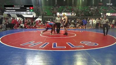 5A 285 lbs 1st Place Match - Jordan Mckinney, Corner vs Tiriq Evans, Center Point HS