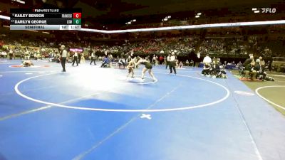 130 Class 2 lbs Semifinal - Kailey Benson, Francis Howell Central vs Darilyn George, Lee`s Summit West