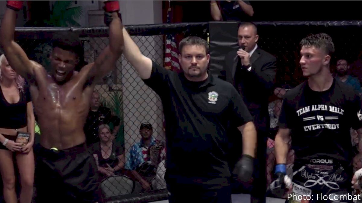 J' Mar Moore Outworks Austin Meese at Caged Madness 44