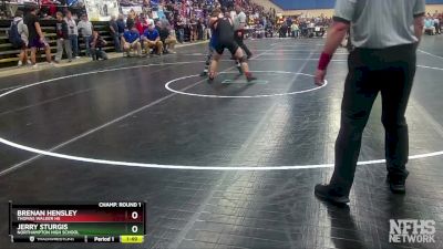 1 - 190 lbs Quarterfinal - Jerry Sturgis, Northampton High School vs Brenan Hensley, Thomas Walker HS