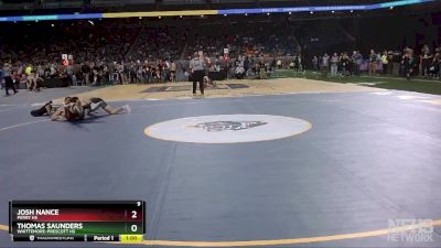 D4-150 lbs Champ. Round 1 - Thomas Saunders, Whittemore-Prescott HS vs Josh Nance, Perry HS