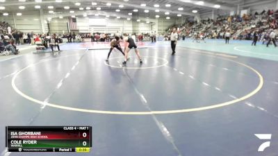 4-138 lbs Cons. Round 1 - Cole Ryder, Warhill vs Isa Ghorbani, John Champe High School