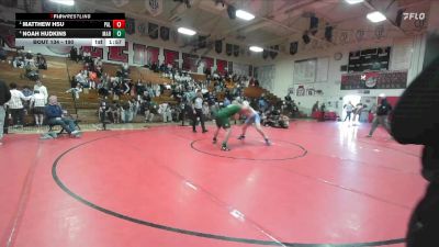 190 lbs Semifinal - Matthew Hsu, Palisades vs Noah Hudkins, Mar Vista