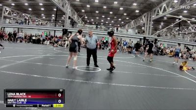 138 lbs Round 6 (8 Team) - Lena Black, Team Diamond Fish vs Haily Laible, Grit Mat Club