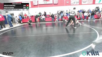 78-84 lbs Rr Rnd 3 - Reilas Sanchez, Locust Grove Youth Wrestling vs Evelyn Boren, Verdigris Youth Wrestling