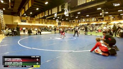 62 lbs Cons. Semi - Xander Antillon, Fallbrook Wrestling Club vs Brynn Campbell, Fallbrook Wrestling Club