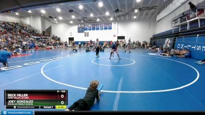 133 lbs Quarterfinal - Beck Miller, Sage Valley Jr High vs Joey Gonzalez, Douglas Middle School