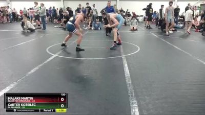 120 lbs Round 4 (8 Team) - Carter Kozeilec, PA Alliance vs Malakii Martin, Black Fox Wrestling