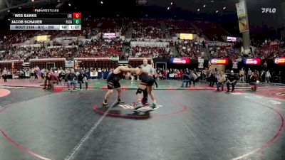 Champ. Round 1 - Wes Banks, Lincoln County (Eureka) vs Jacob Schauer, Florence-Carlton