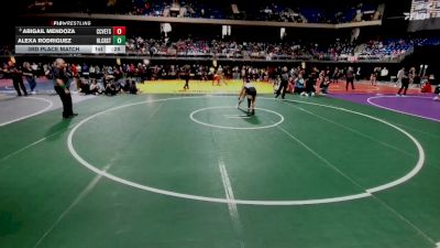 5A 100 lbs 3rd Place Match - Abigail Mendoza, Corpus Christi Veterans Memorial vs Alexa Rodriguez, Dallas Hillcrest