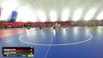 110 lbs Round 1 (6 Team) - Maggie Olson, Team Pink vs Mariah Remer, Team Red