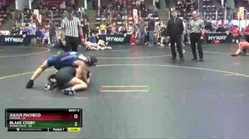 129 lbs Semis & 1st Wrestleback (8 Team) - Blake Cosby, Dundee Blue vs Julius Pacheco, Davison