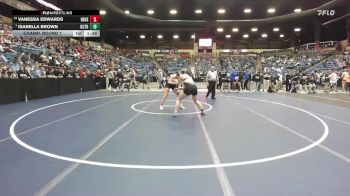 170 lbs Champ. Round 1 - Isabella Brown, Kansas City - Turner HS vs Vanessa Edwards, Newton Hs