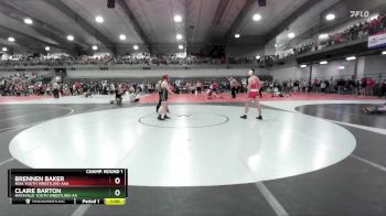 155 lbs Champ. Round 1 - Brennen Baker, Nixa Youth Wrestling-AAA  vs Claire Barton, Maysville Youth Wrestling-AA