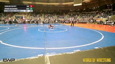 78 lbs Consi Of 16 #2 - Kinslee McVey, Threestyle vs Rosie Baldanza, Cordoba Trained