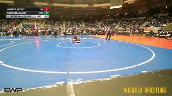 78 lbs Consi Of 16 #2 - Kinslee McVey, Threestyle vs Rosie Baldanza, Cordoba Trained
