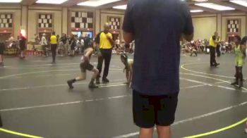 82 lbs Round 1 (6 Team) - Caleb Hodo, Headhunters Blue vs Malec Ksebe, Armory Red