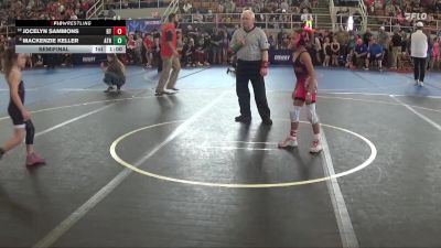 55 lbs Semifinal - Mackenzie Keller, Athena vs Jocelyn Sammons, Boo Trained