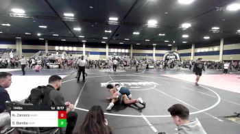 144 lbs Consi Of 8 #2 - Nicholas Zamora, Warrior Trained vs Shawn Bamba, Grindhouse WC