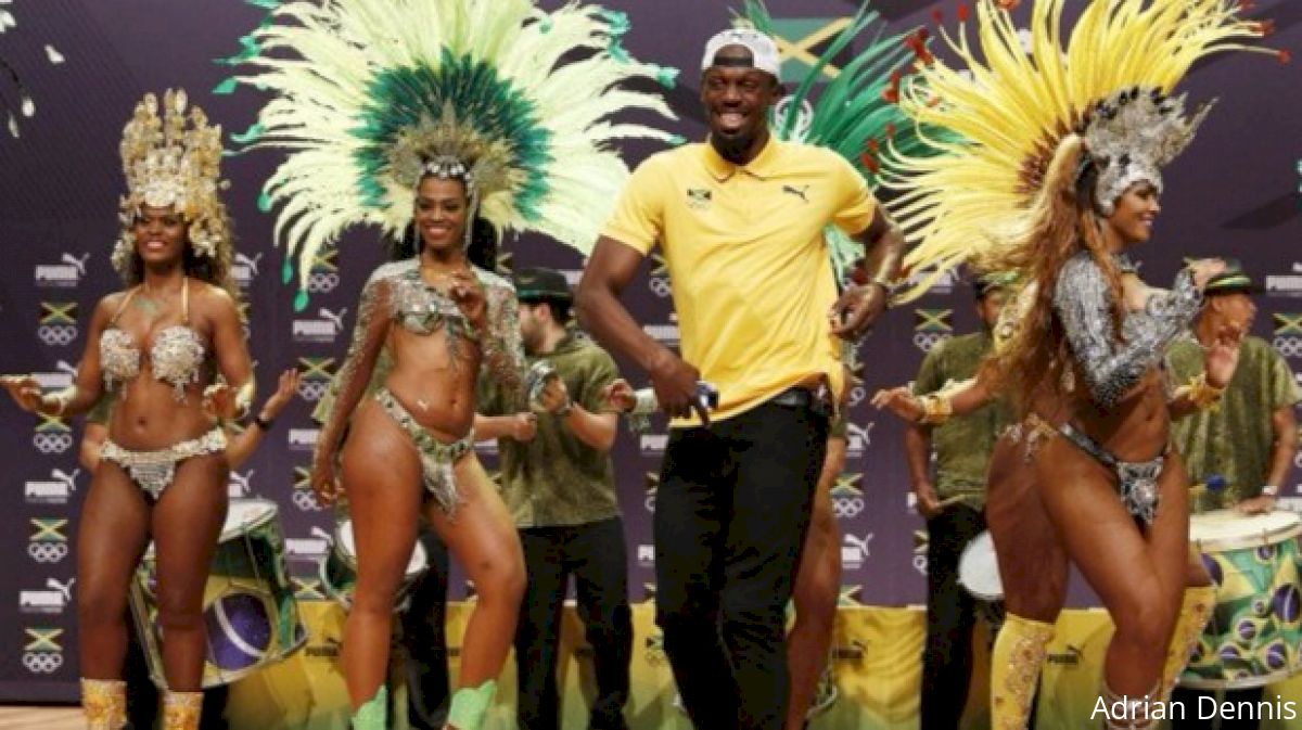 Usain Bolt Dances As He Exits Olympic Press Conference