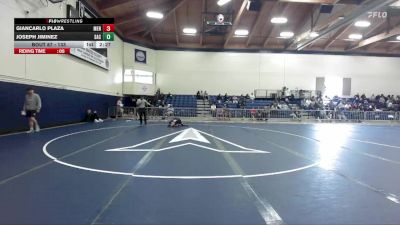 133 lbs Cons. Round 2 - Giancarlo Plaza, Menlo NCWA vs Joseph Jiminez, Sacramento State University