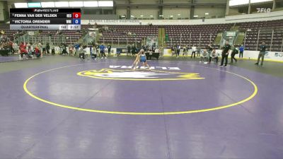 110 lbs Quarterfinal - Fenna Van Der Velden, New England College vs Victoria Orender, Western New England