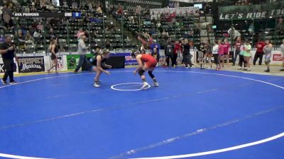 140 lbs Quarters - Sophie Glaser vs Ava Perkins, GVWC