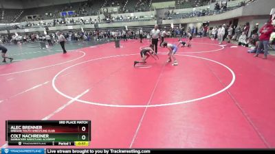 100 lbs 3rd Place Match - Alec Brenner, Oregon Youth Wrestling Club vs Colt Nachreiner, Sarbacker Wrestling Academy