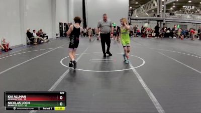 100 lbs Semis (4 Team) - Kai Allman, Headhunters vs Nicolas Loch, Brawler Elite